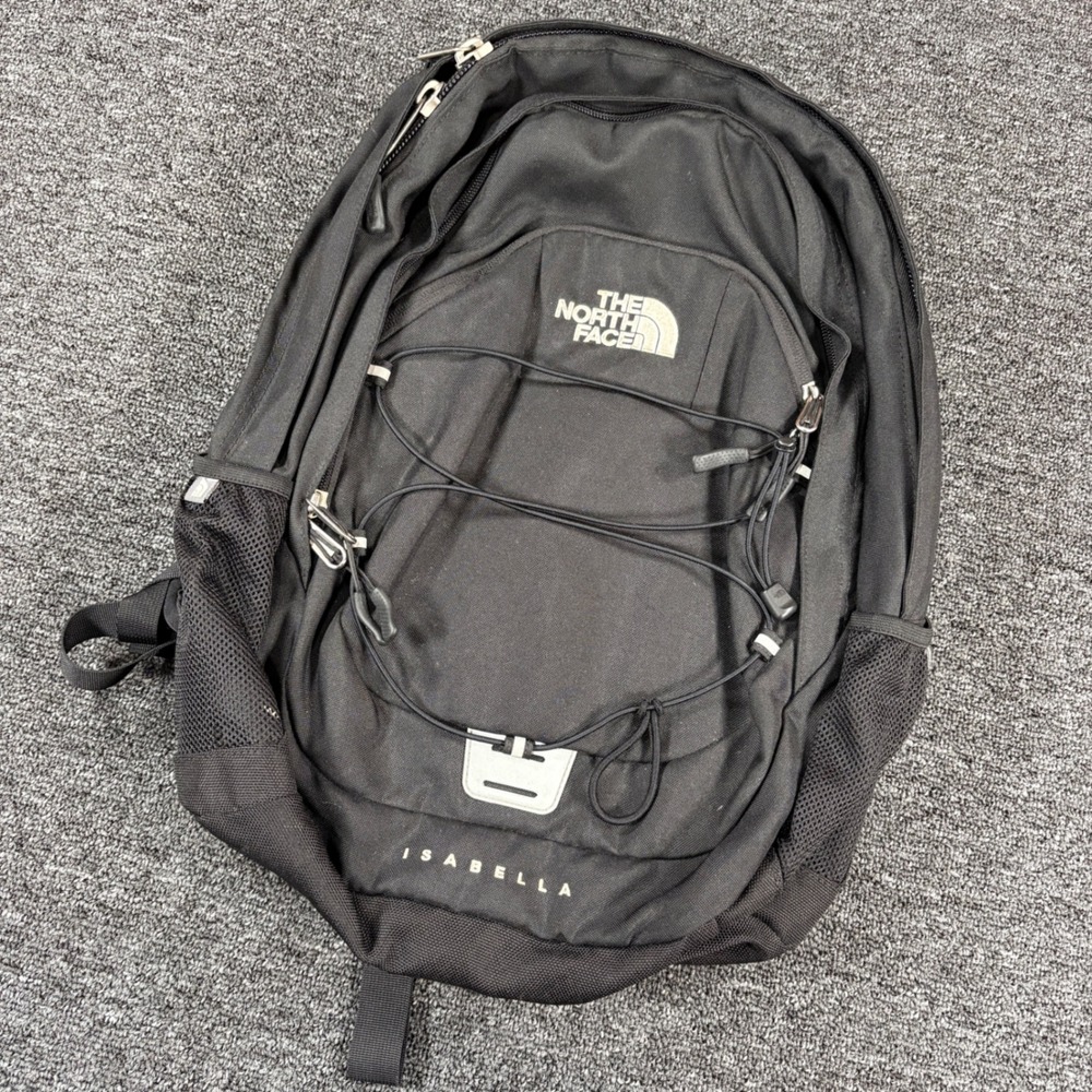The North Face Isabella Backpack Mens OS Black Bungee Pockets Travel Daypack